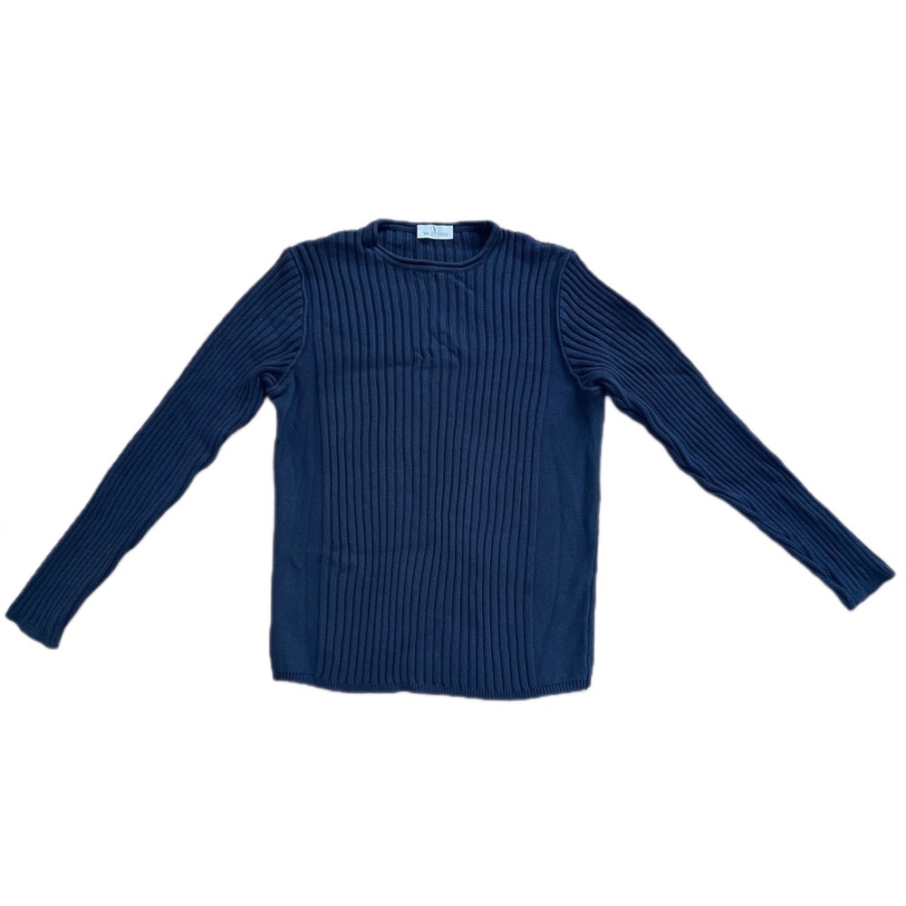 Valentino Navy Blue Knit Sweater